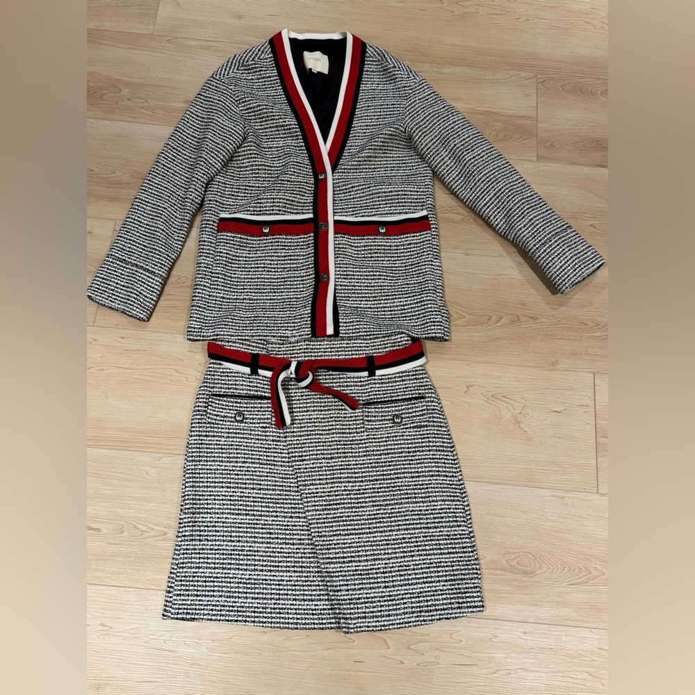 Maje "Visala" Tweed-Effect Matching Set - Picture 6 of 14